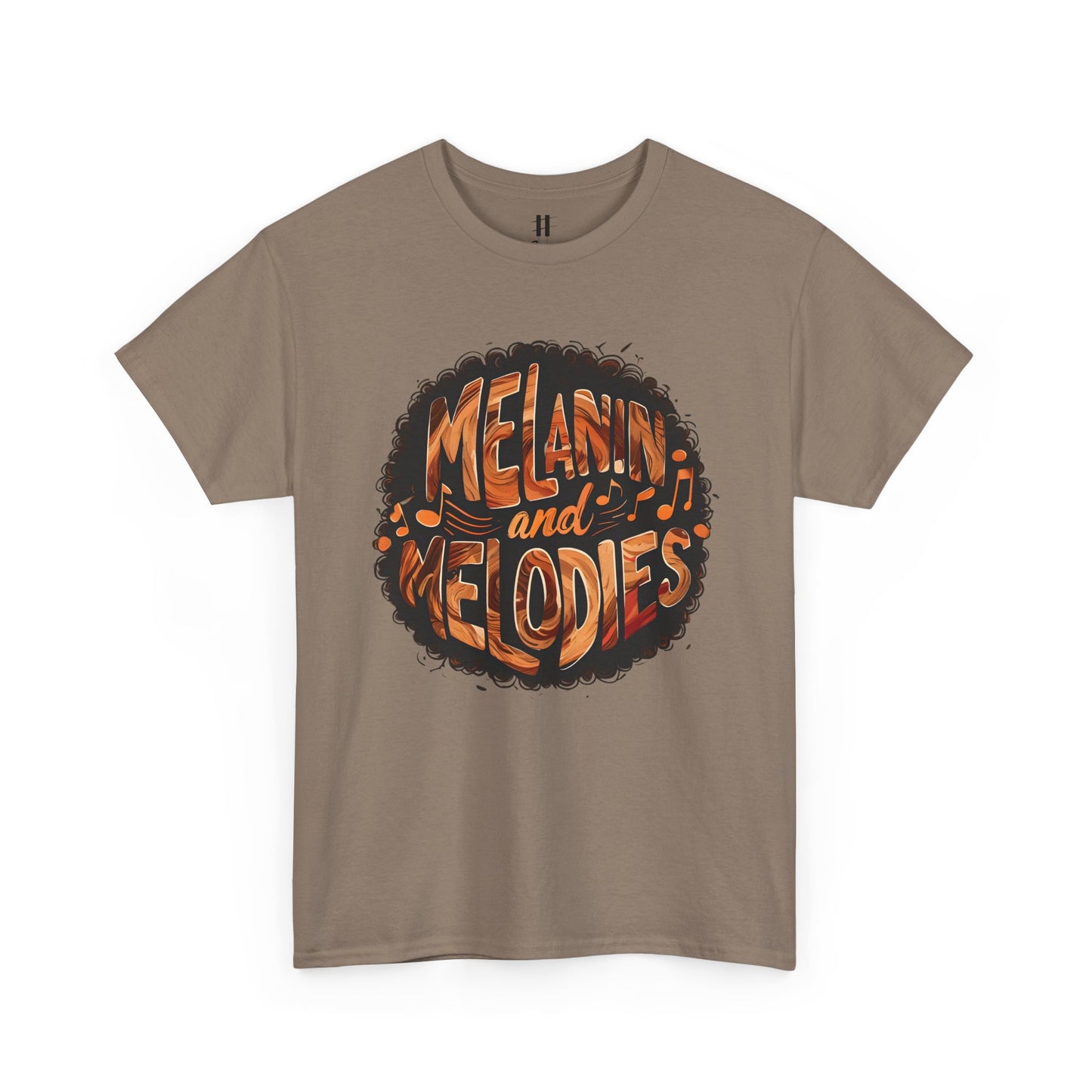 Melanin and Melodies Unisex Heavy Cotton Tee | Comfortable Music Vibe Shirt