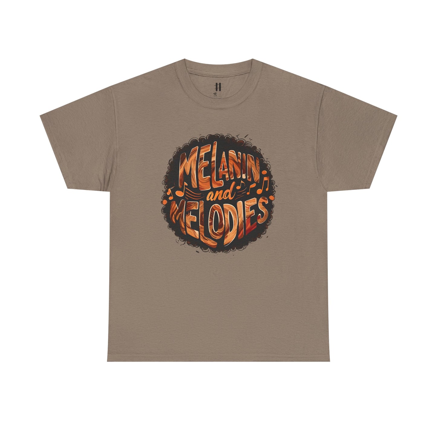 Melanin and Melodies Unisex Heavy Cotton Tee | Comfortable Music Vibe Shirt