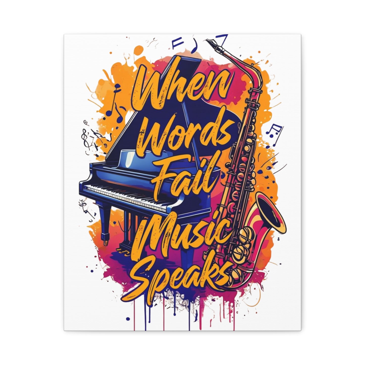 "When Words Fail..." Matte Canvas, Stretched, 1.25"