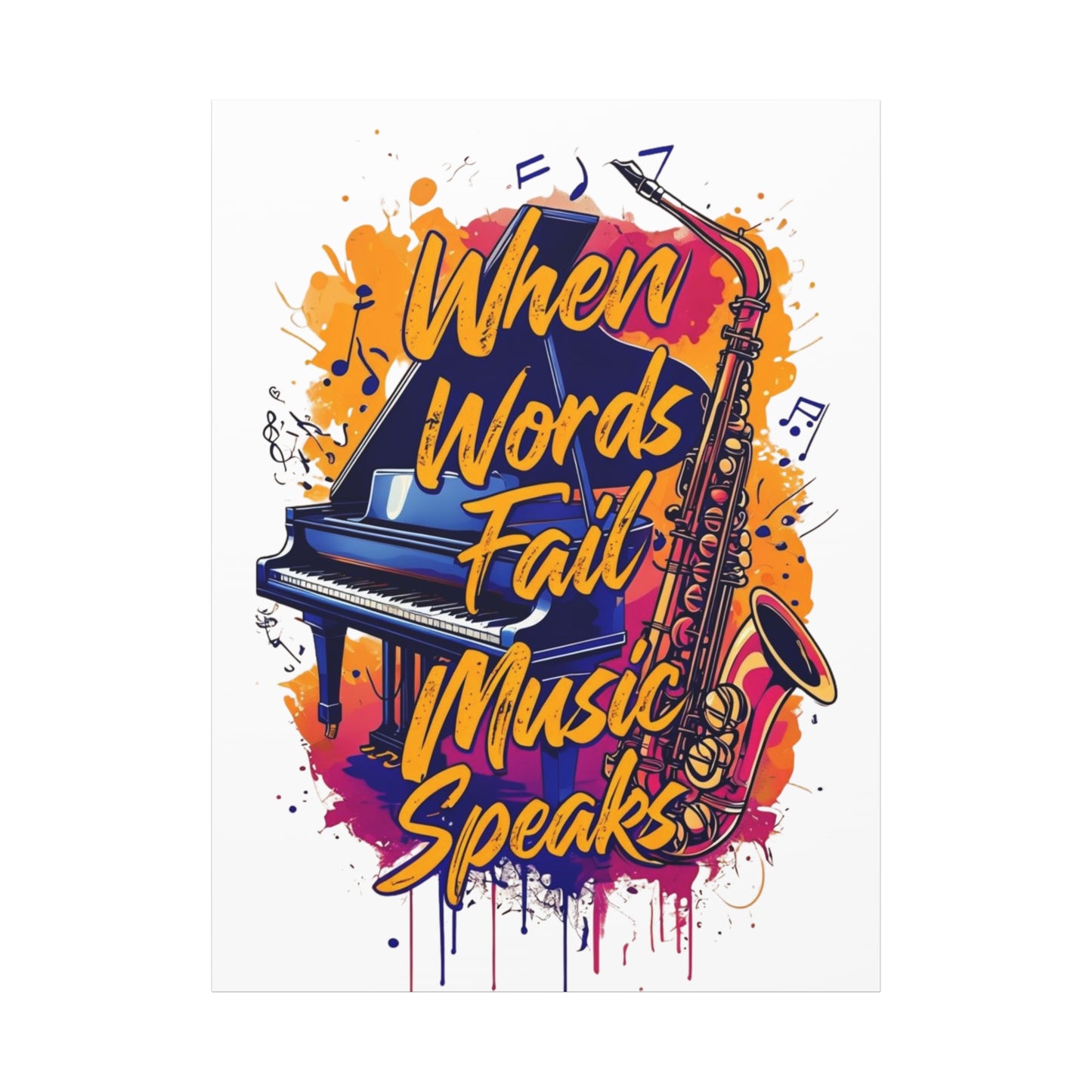 "When Words Fail..." Matte Canvas, Stretched, 1.25"