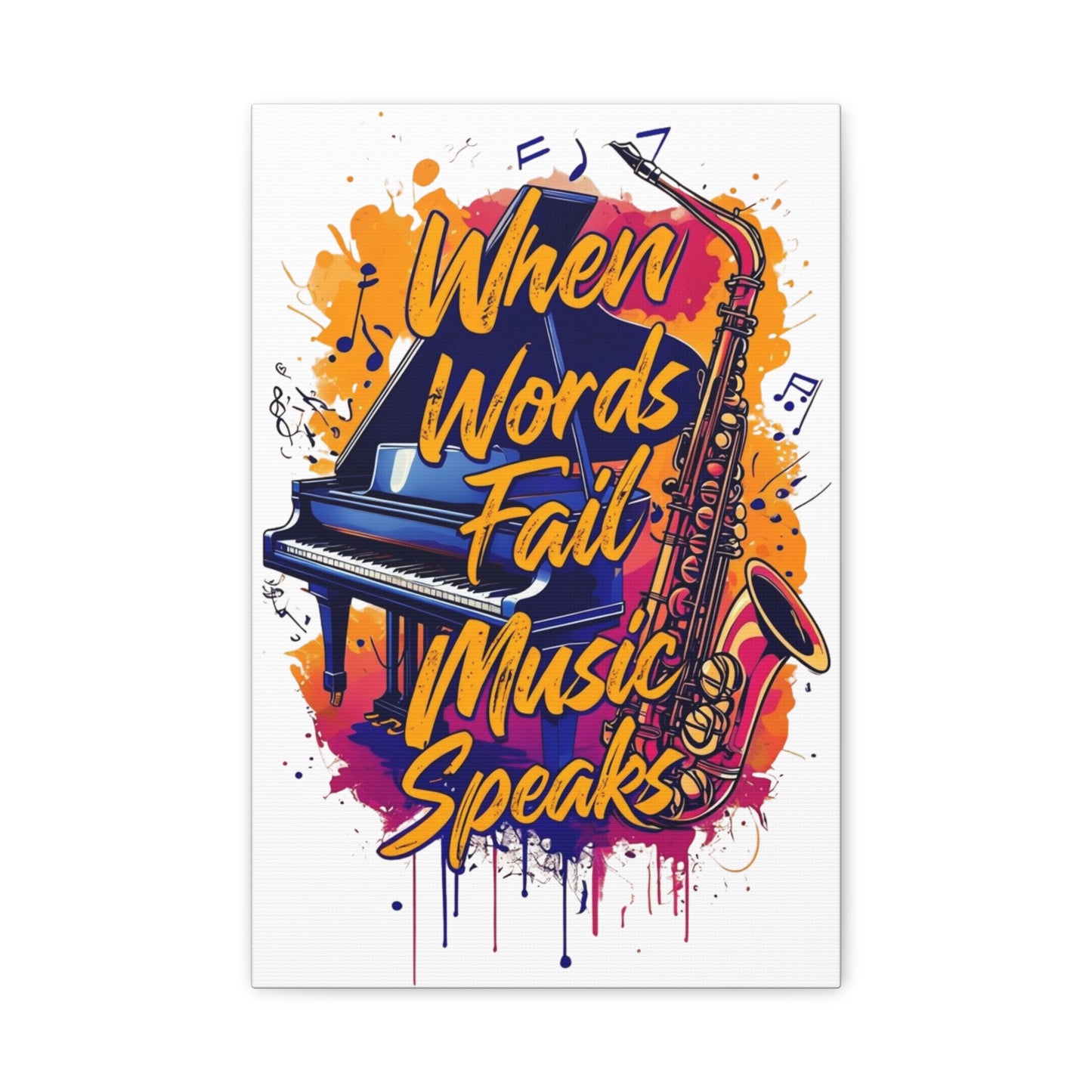 "When Words Fail..." Matte Canvas, Stretched, 1.25"