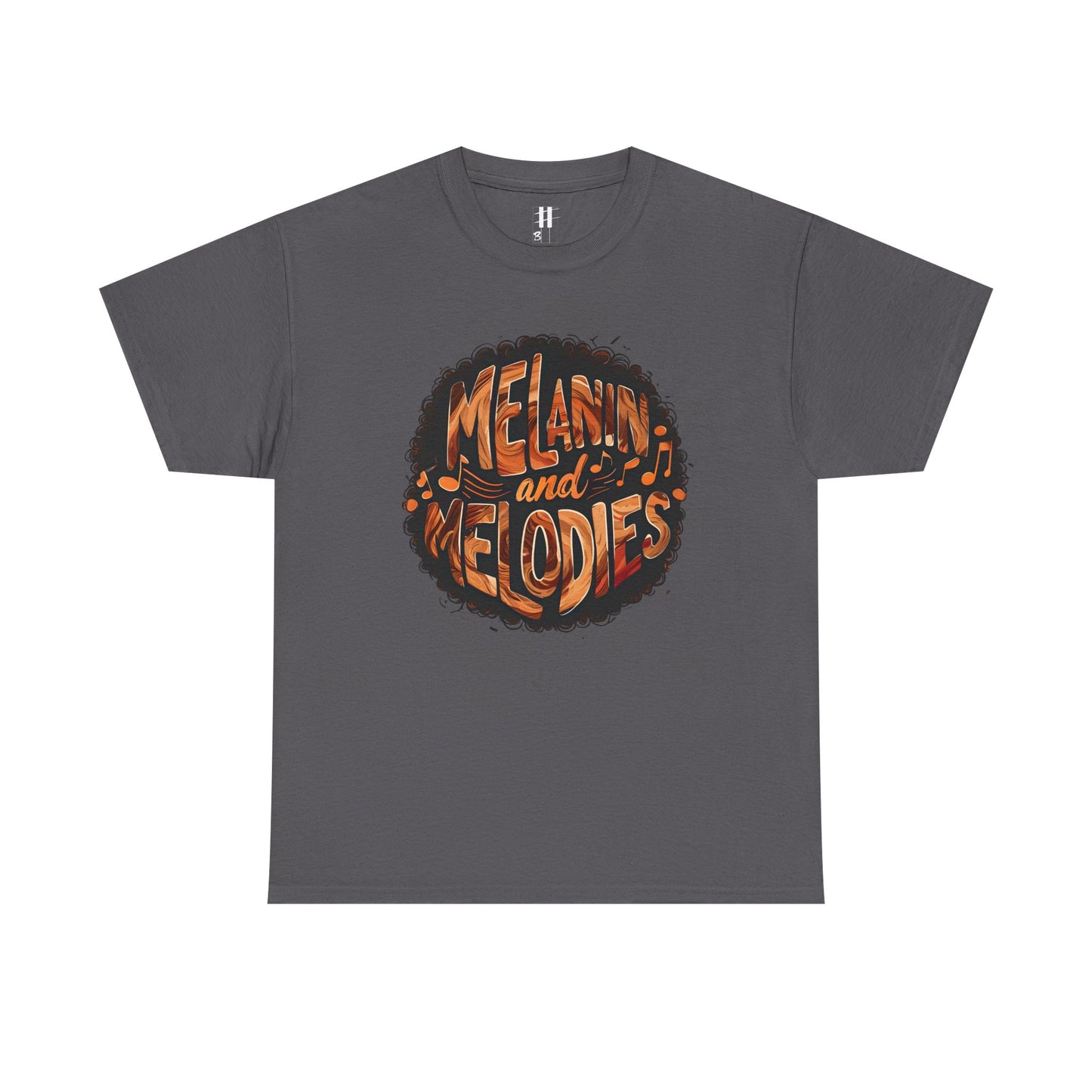 Melanin and Melodies Unisex Heavy Cotton Tee | Comfortable Music Vibe Shirt