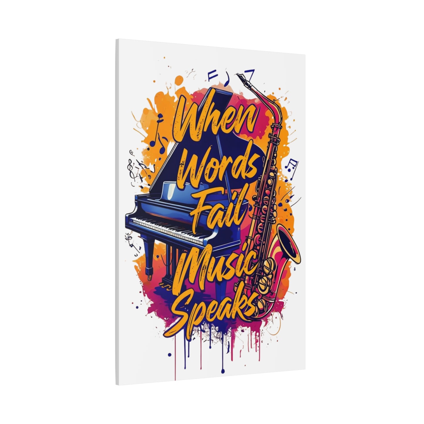 "When Words Fail..." Matte Canvas, Stretched, 1.25"