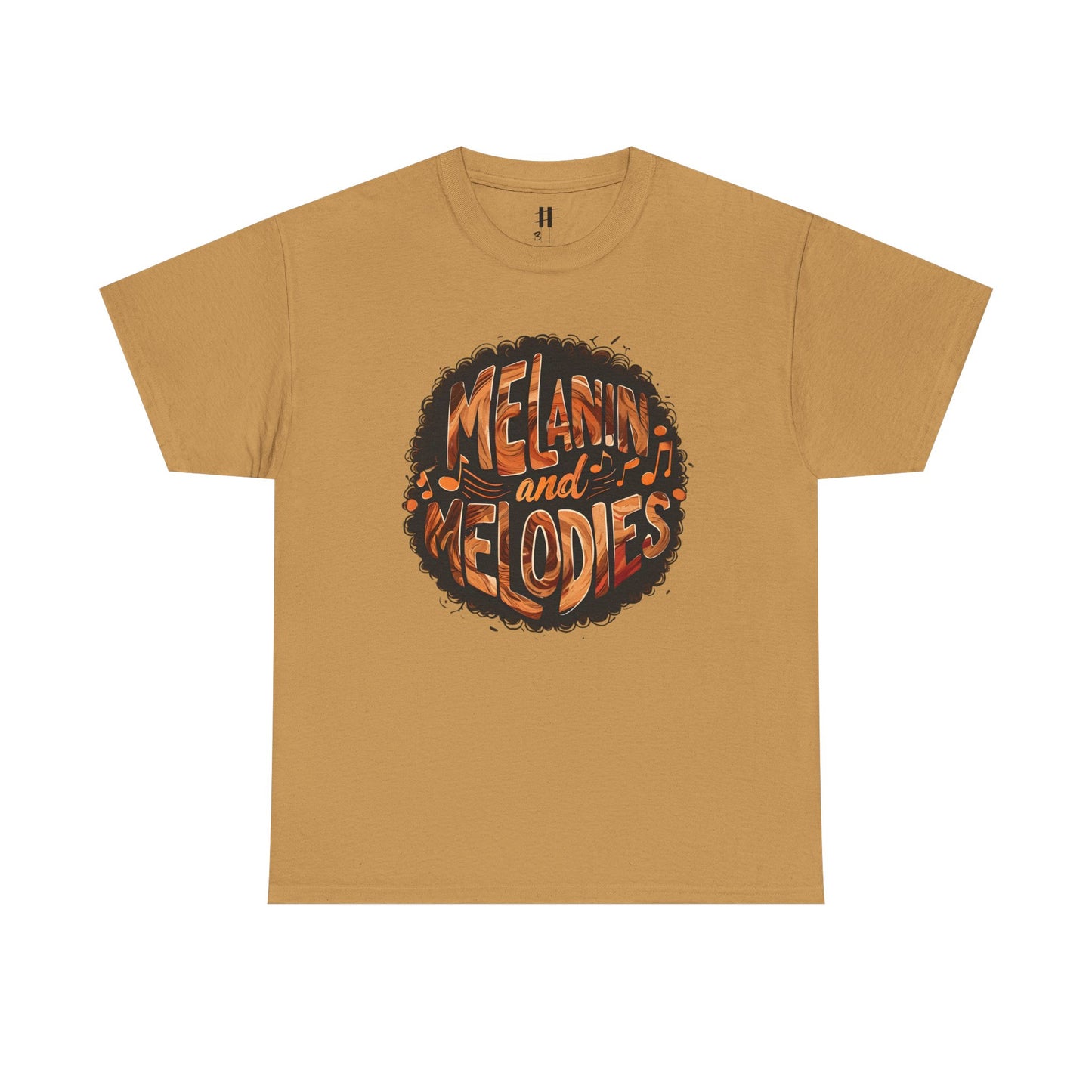 Melanin and Melodies Unisex Heavy Cotton Tee | Comfortable Music Vibe Shirt