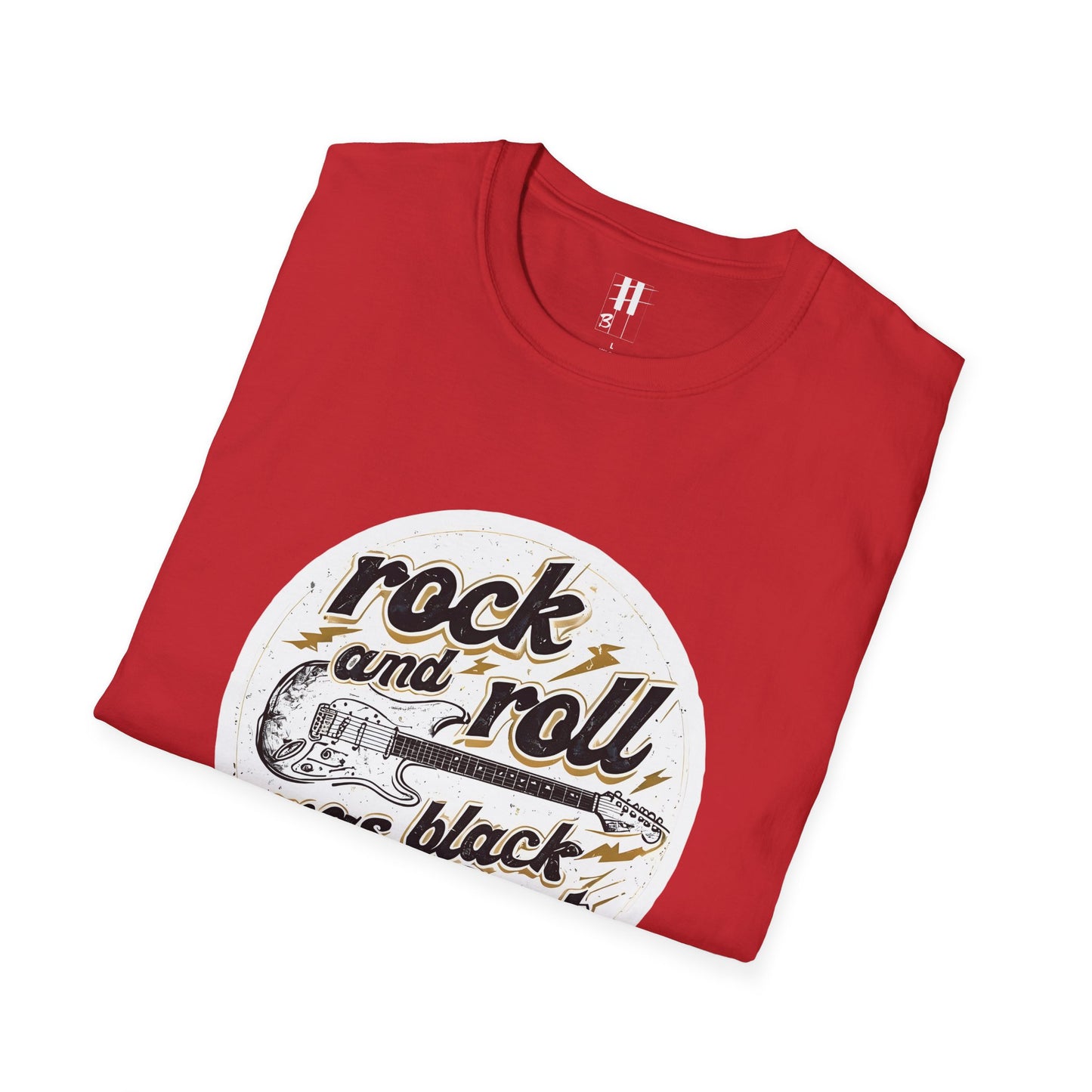 Rock and Roll Unisex Softstyle T-Shirt - Vintage Guitar Design