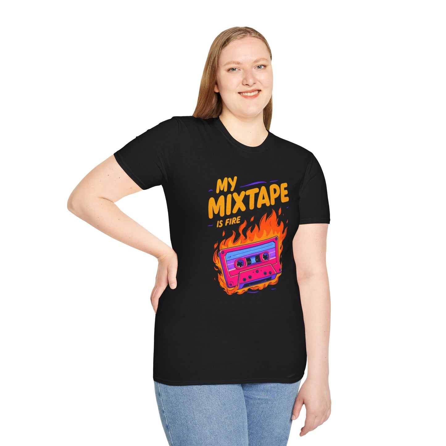 Retro Fire Mixtape Unisex Softstyle T-Shirt
