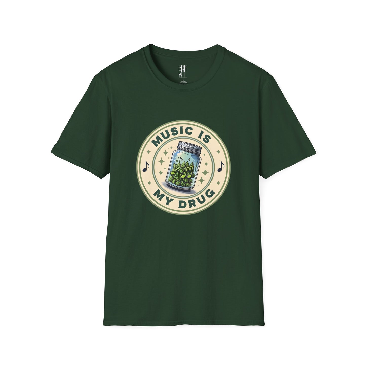 Music Is My Drug Unisex Softstyle T-Shirt - Comfy Tee for Music Lovers