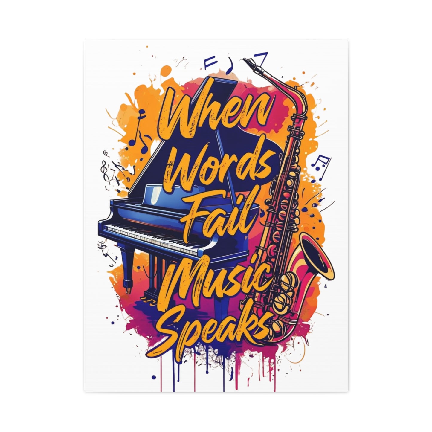 "When Words Fail..." Matte Canvas, Stretched, 1.25"