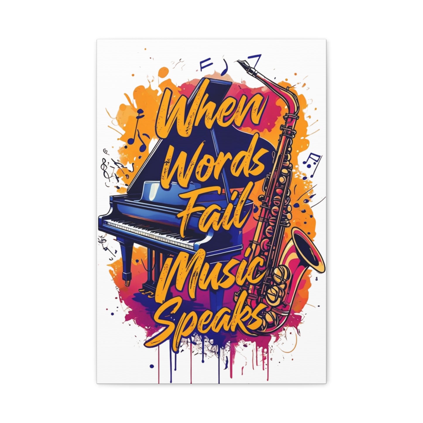 "When Words Fail..." Matte Canvas, Stretched, 1.25"