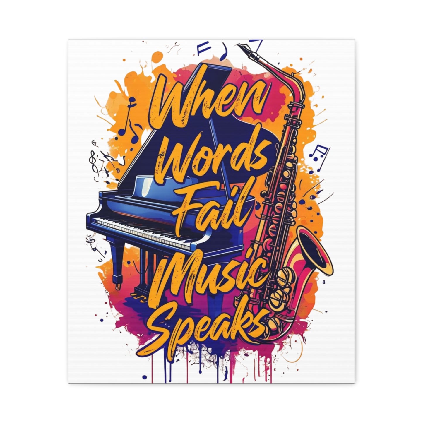 "When Words Fail..." Matte Canvas, Stretched, 1.25"