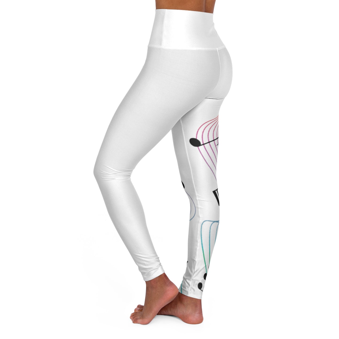 Music-Made High Waisted Yoga Leggings (AOP)