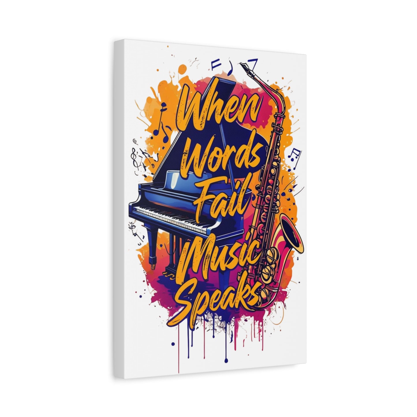 "When Words Fail..." Matte Canvas, Stretched, 1.25"