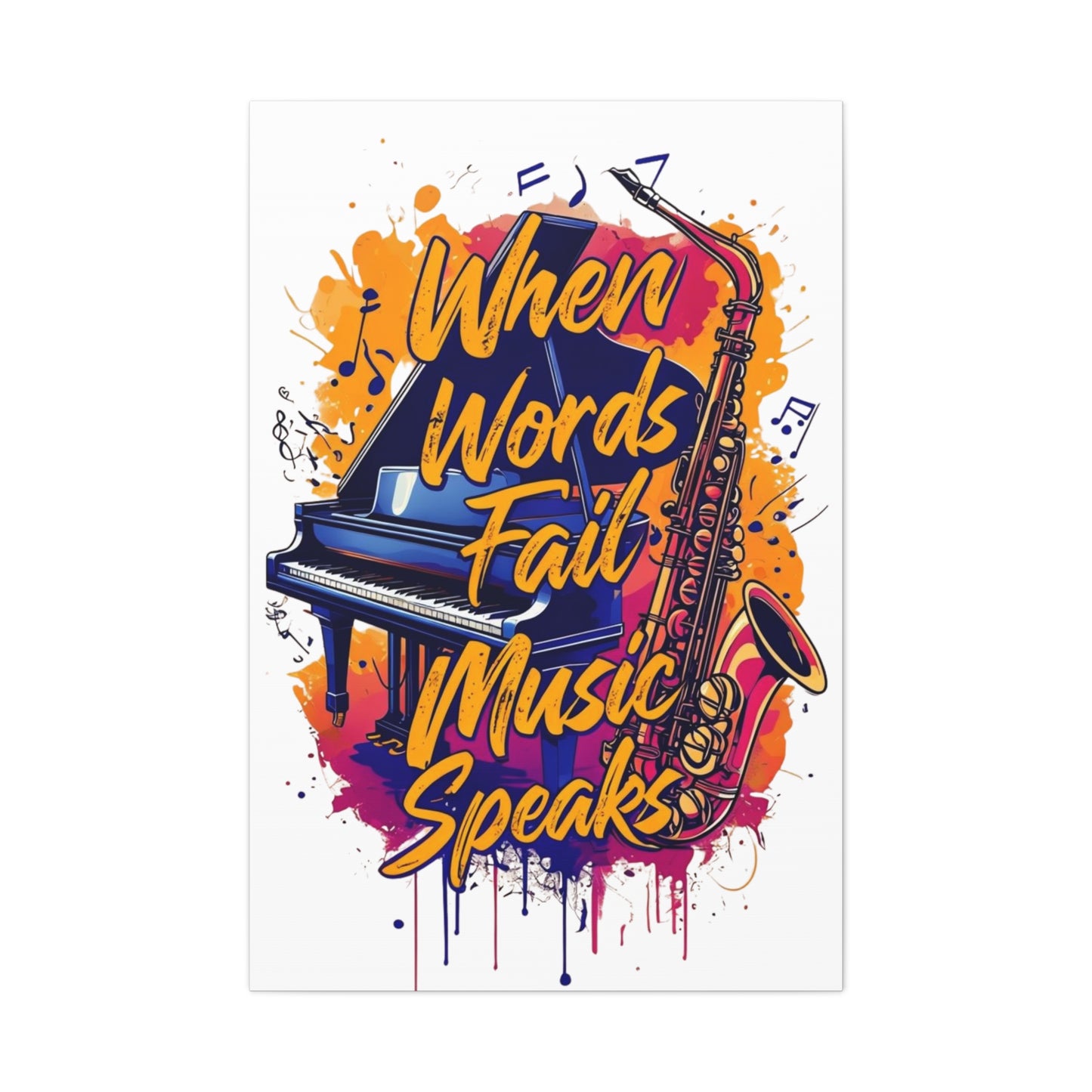 "When Words Fail..." Matte Canvas, Stretched, 1.25"