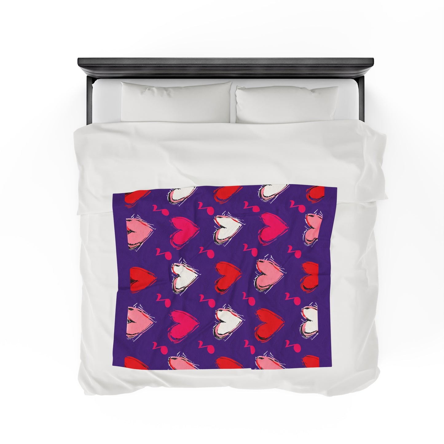 "Love and Music" Velveteen Plush Blanket