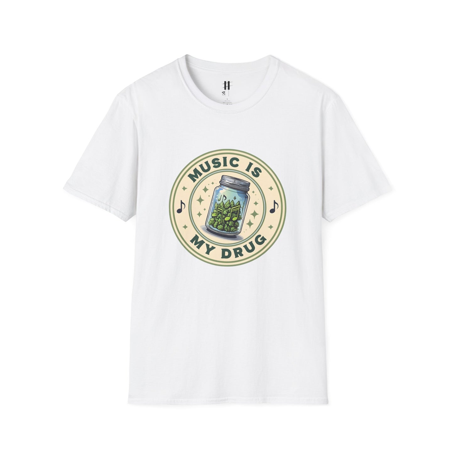 Music Is My Drug Unisex Softstyle T-Shirt - Comfy Tee for Music Lovers