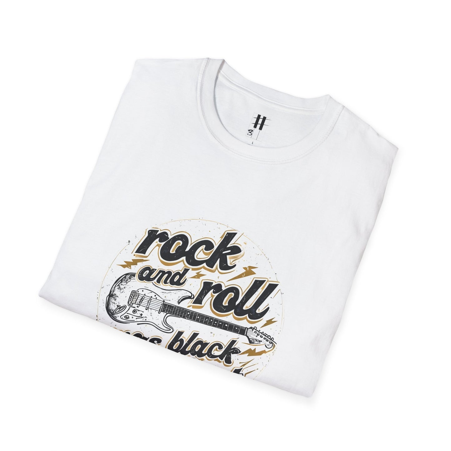 Rock and Roll Unisex Softstyle T-Shirt - Vintage Guitar Design