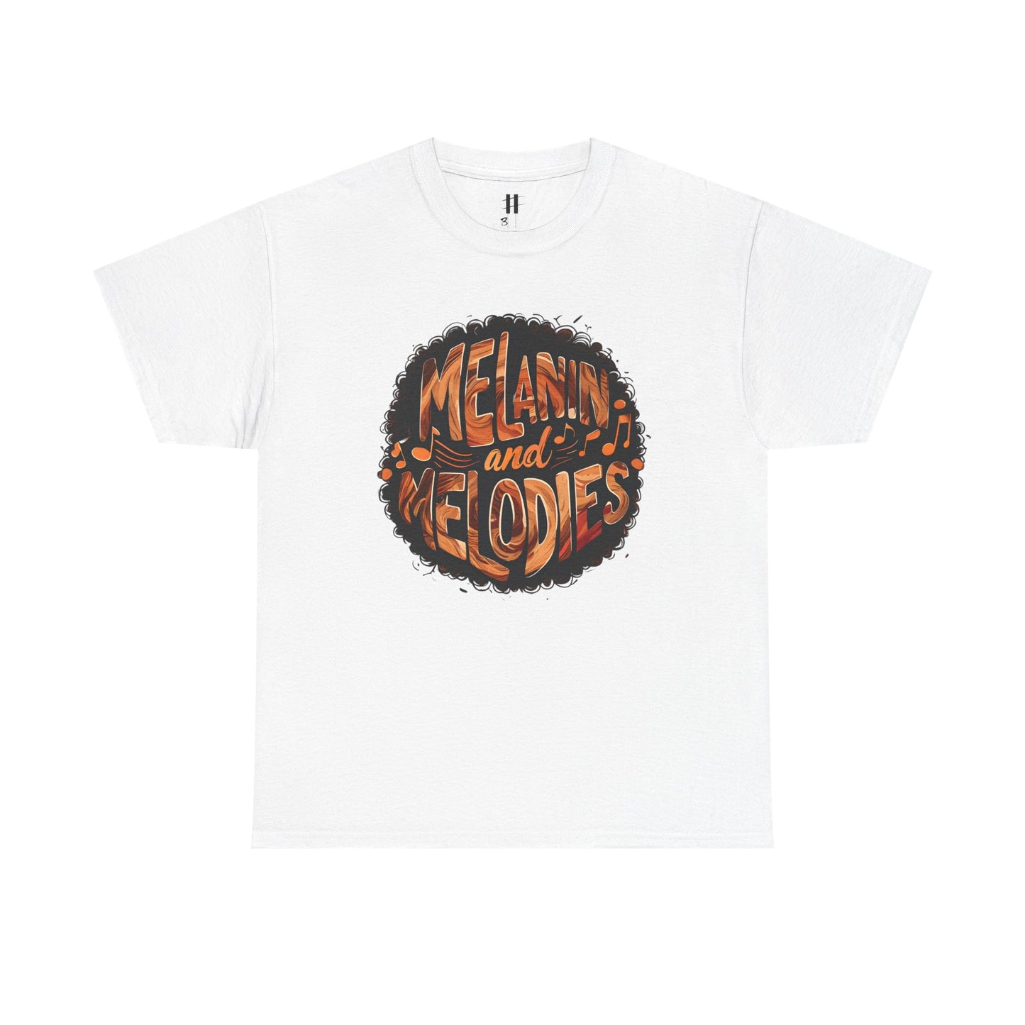 Melanin and Melodies Unisex Heavy Cotton Tee | Comfortable Music Vibe Shirt