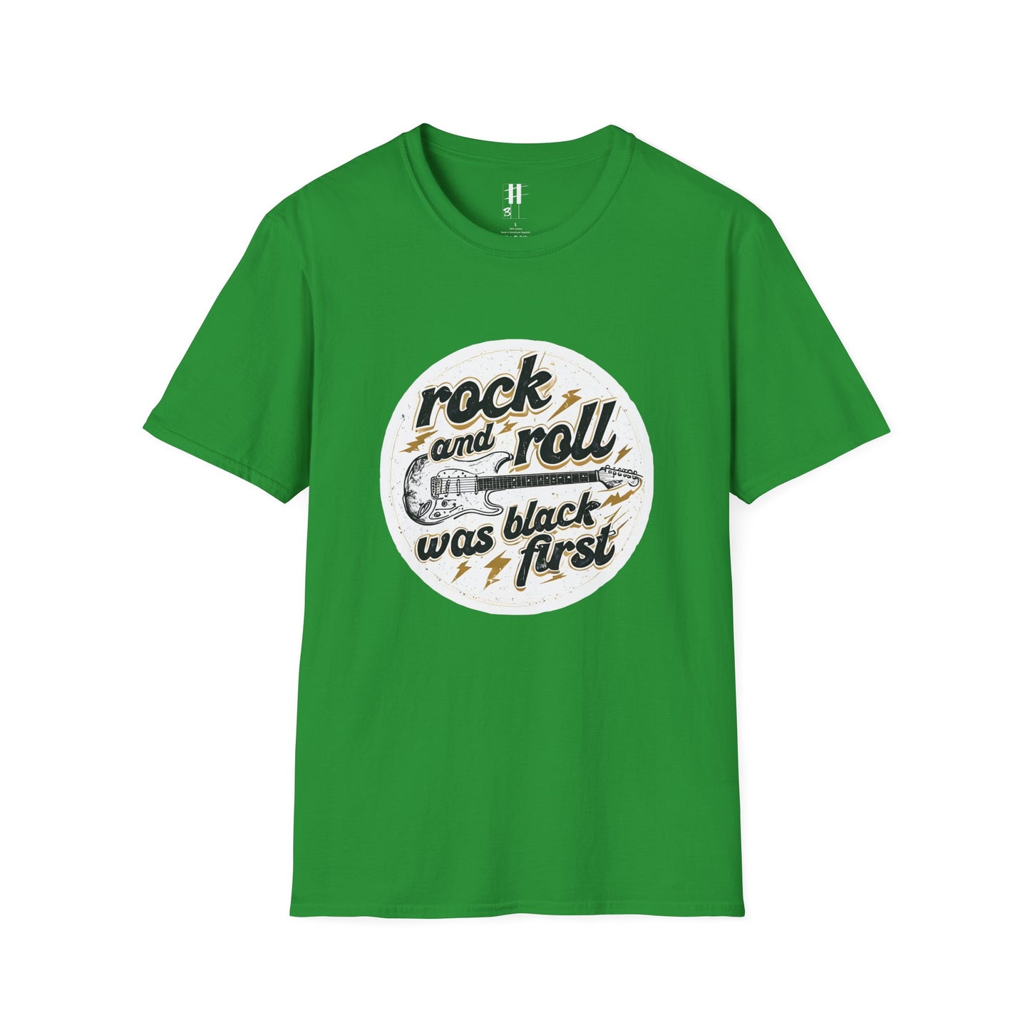 Rock and Roll Unisex Softstyle T-Shirt - Vintage Guitar Design