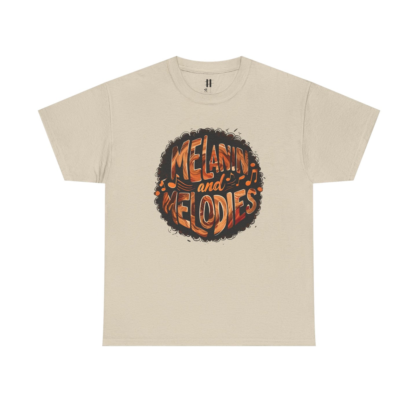 Melanin and Melodies Unisex Heavy Cotton Tee | Comfortable Music Vibe Shirt