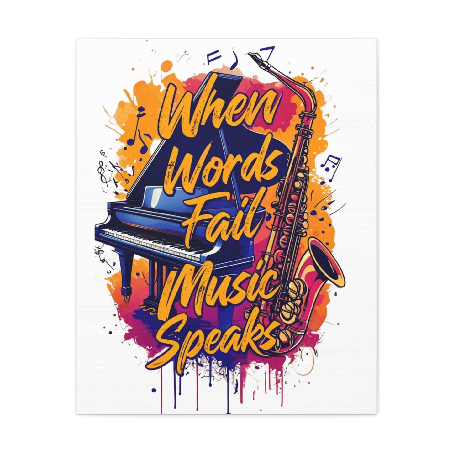 "When Words Fail..." Matte Canvas, Stretched, 1.25"