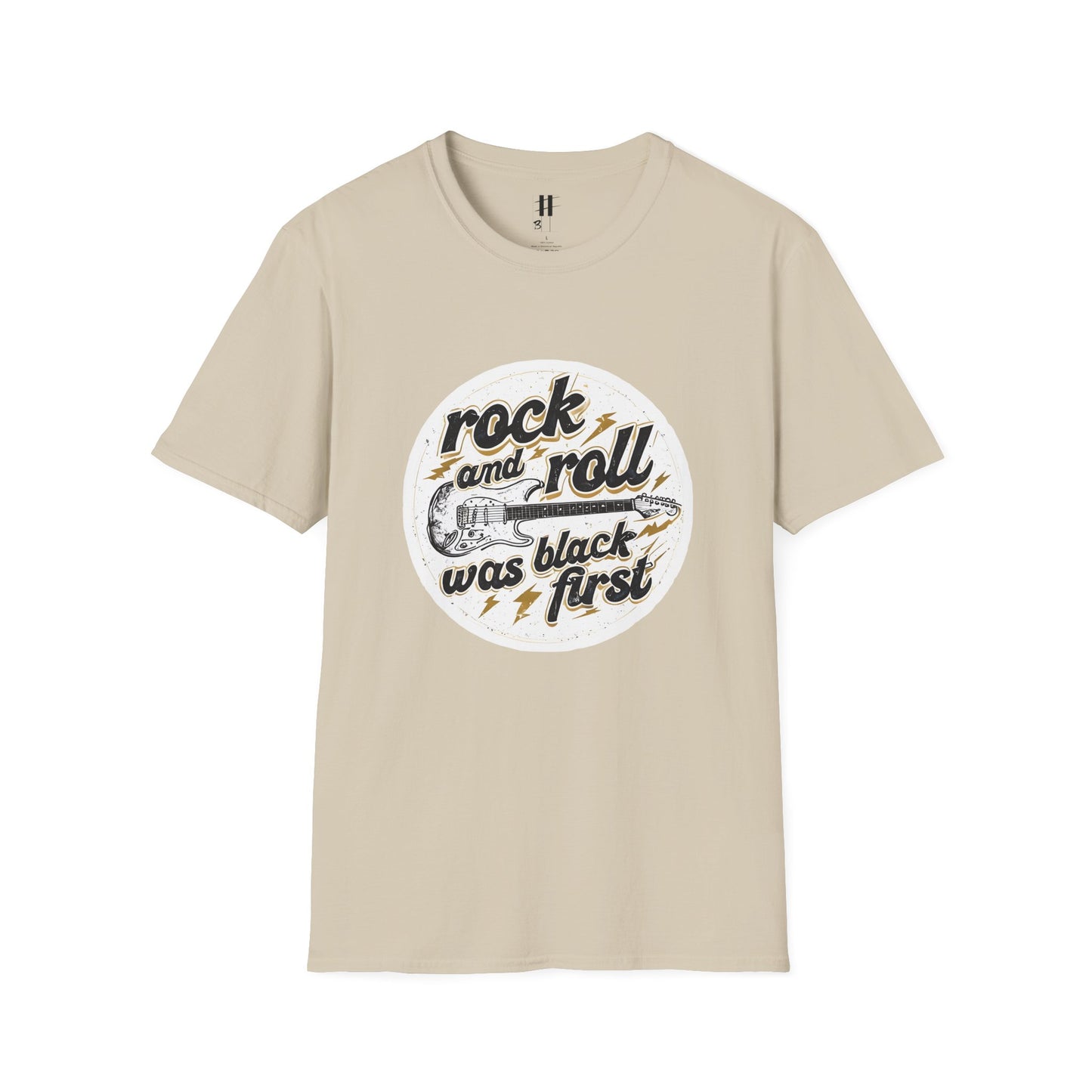 Rock and Roll Unisex Softstyle T-Shirt - Vintage Guitar Design