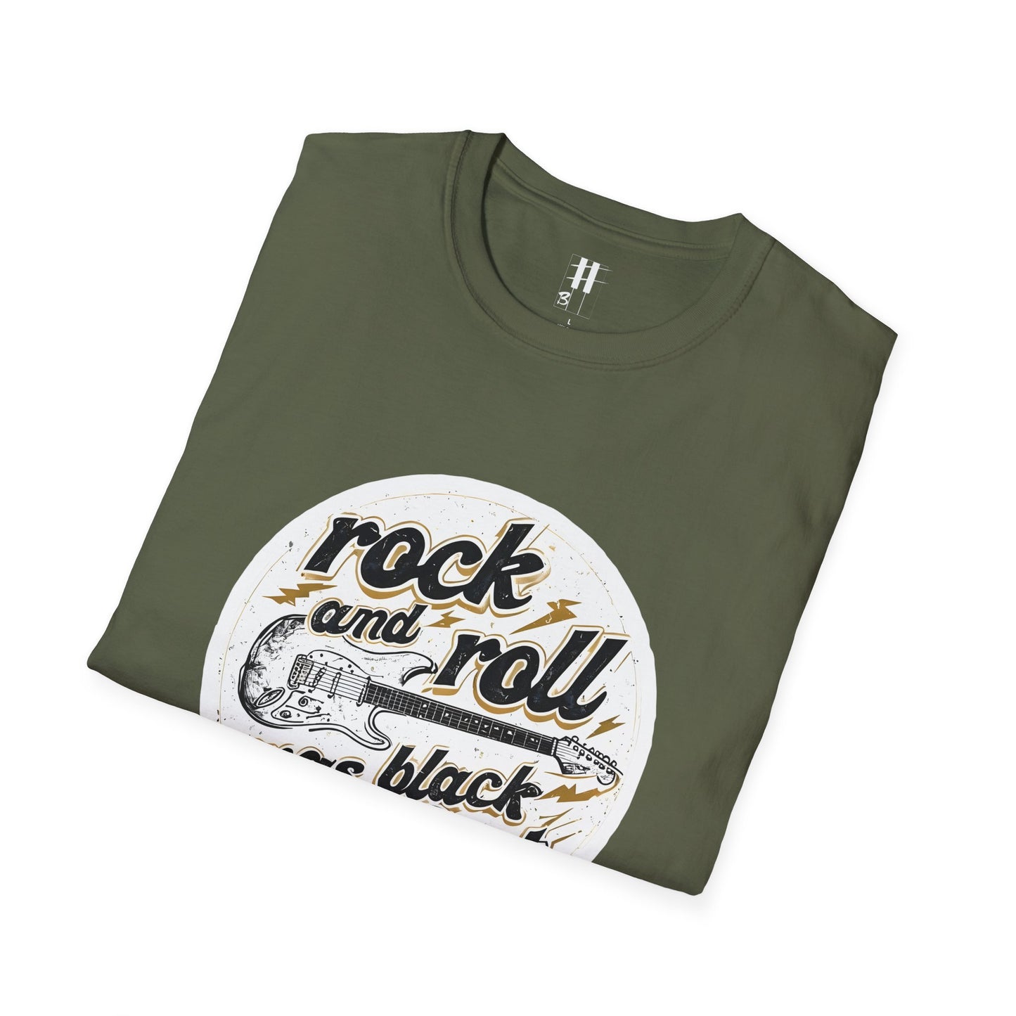 Rock and Roll Unisex Softstyle T-Shirt - Vintage Guitar Design