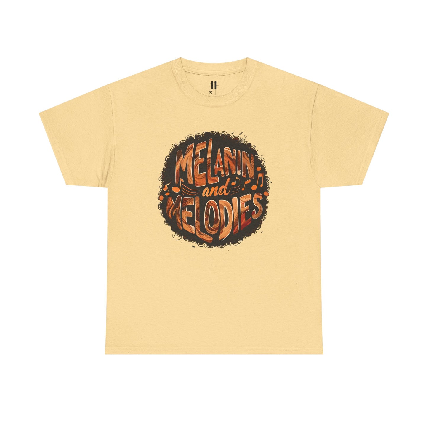 Melanin and Melodies Unisex Heavy Cotton Tee | Comfortable Music Vibe Shirt