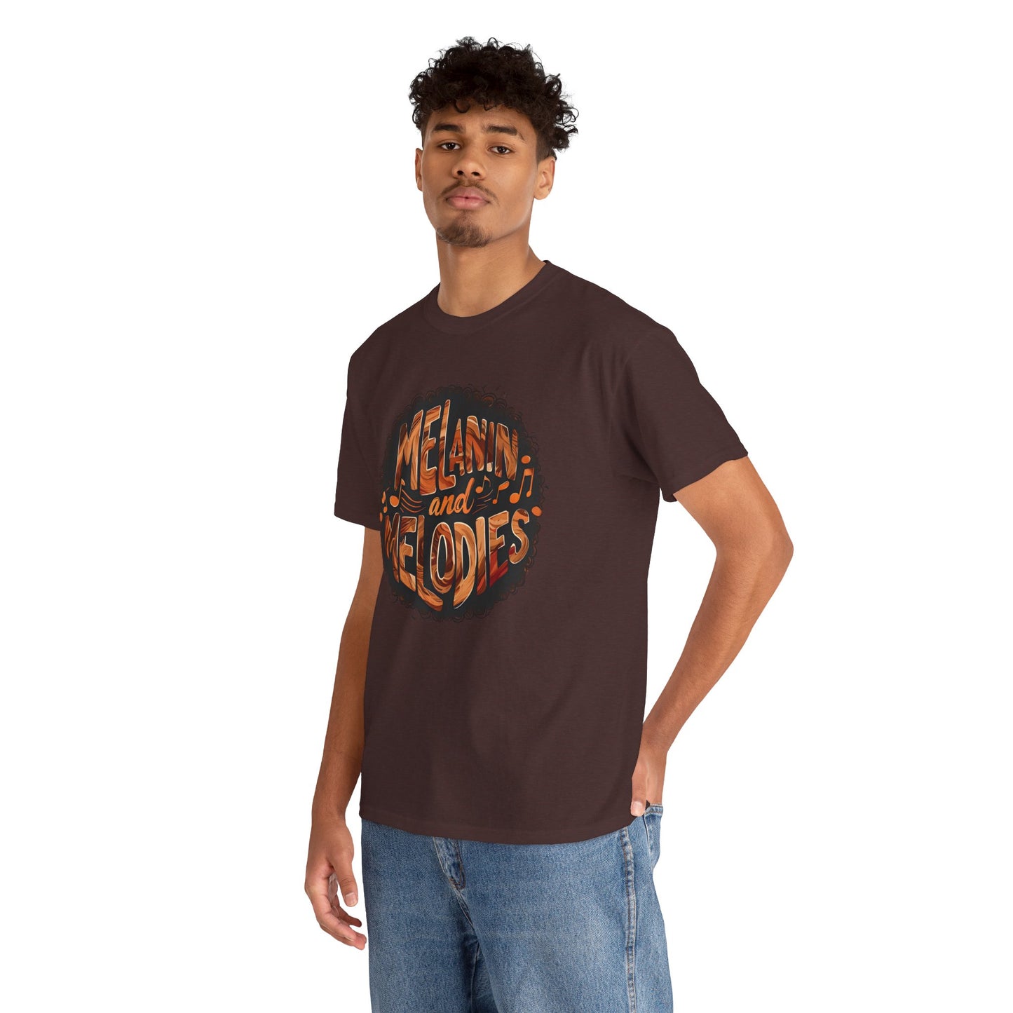 Melanin and Melodies Unisex Heavy Cotton Tee | Comfortable Music Vibe Shirt