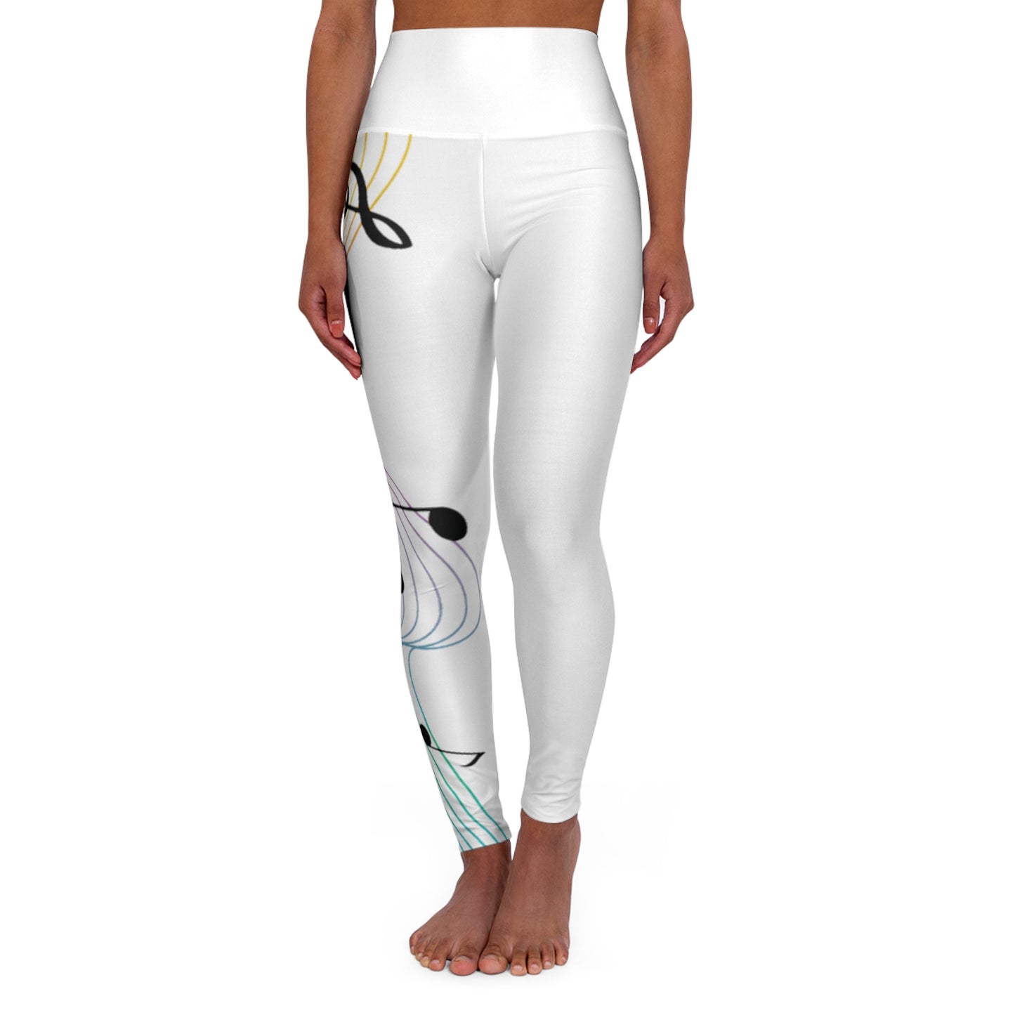 Music-Made High Waisted Yoga Leggings (AOP)
