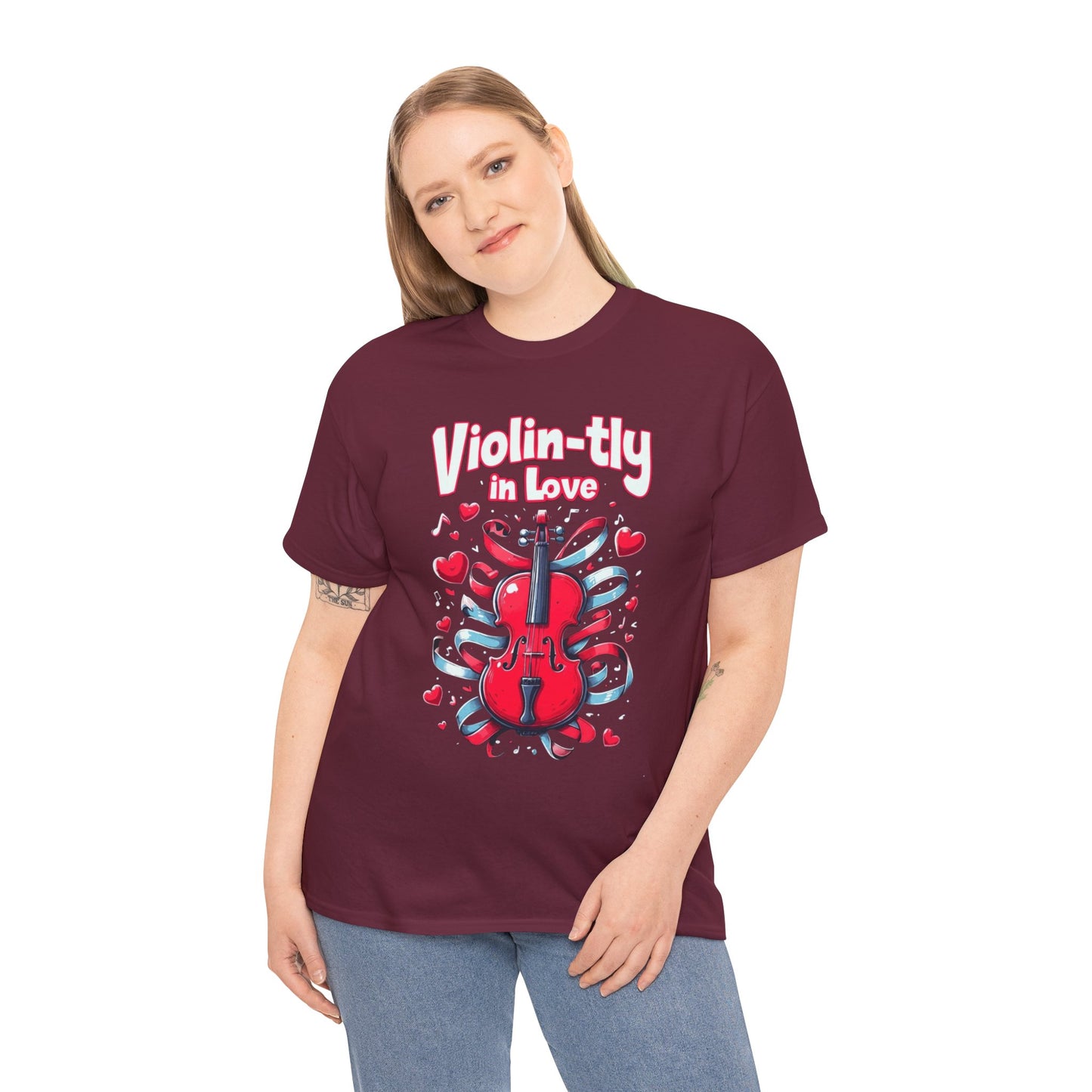 Violin-tly in Love Unisex Heavy Cotton Tee