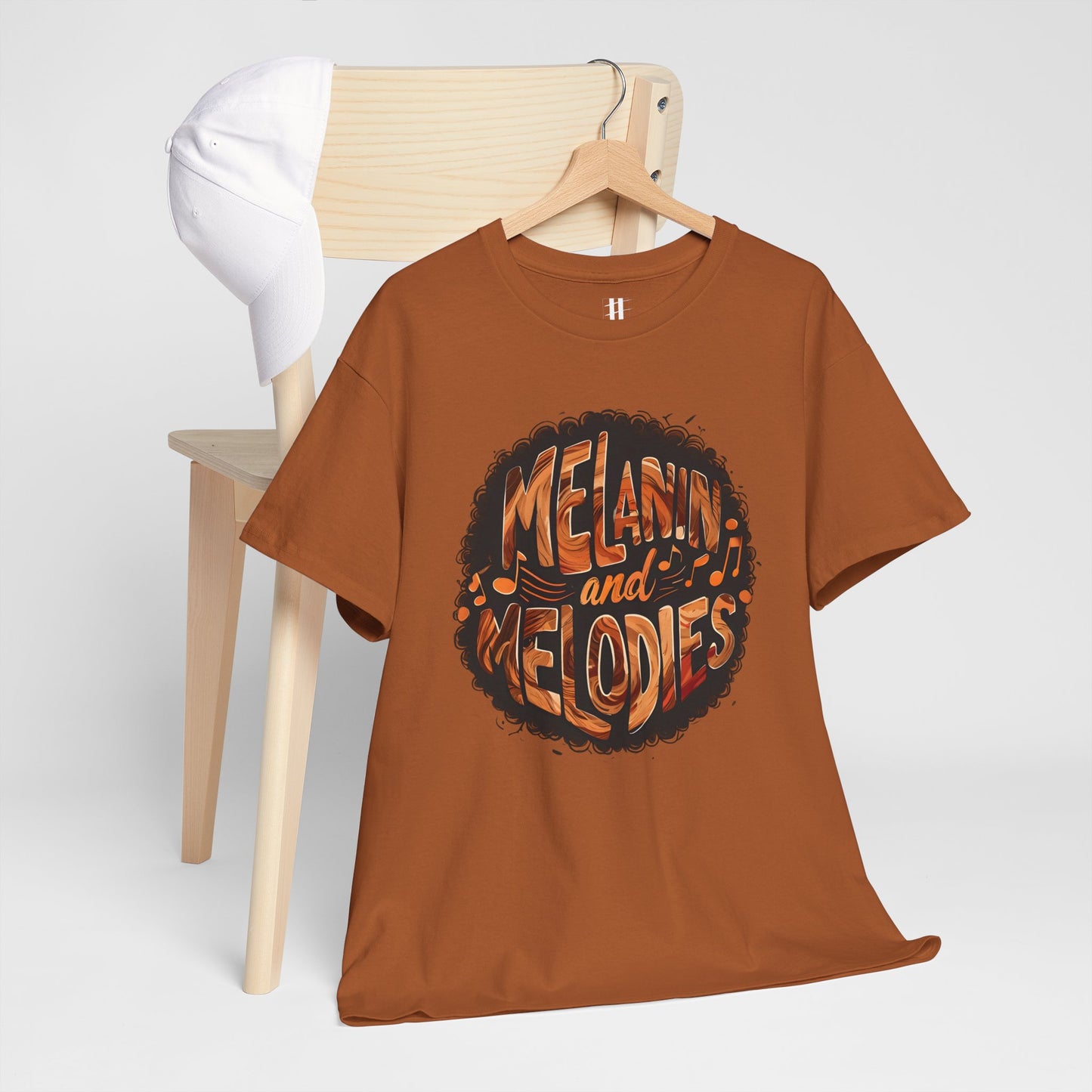 Melanin and Melodies Unisex Heavy Cotton Tee | Comfortable Music Vibe Shirt