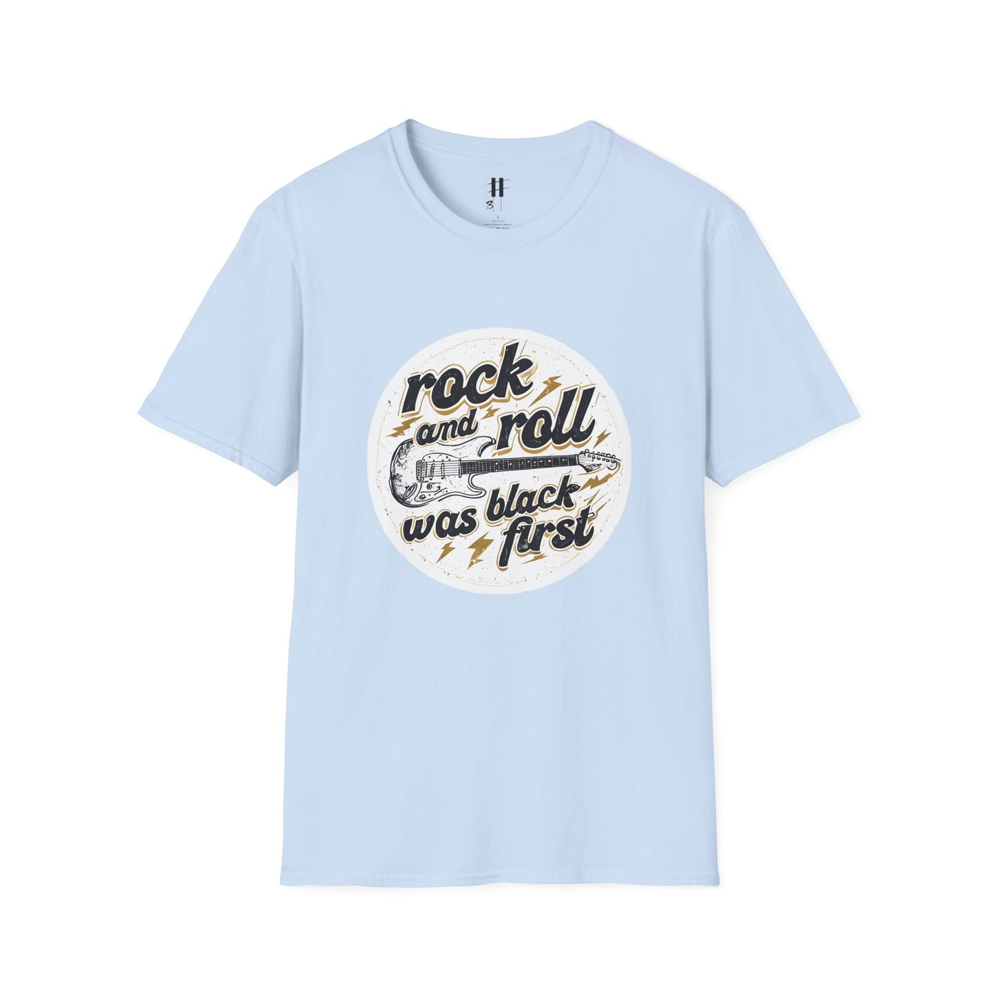 Rock and Roll Unisex Softstyle T-Shirt - Vintage Guitar Design