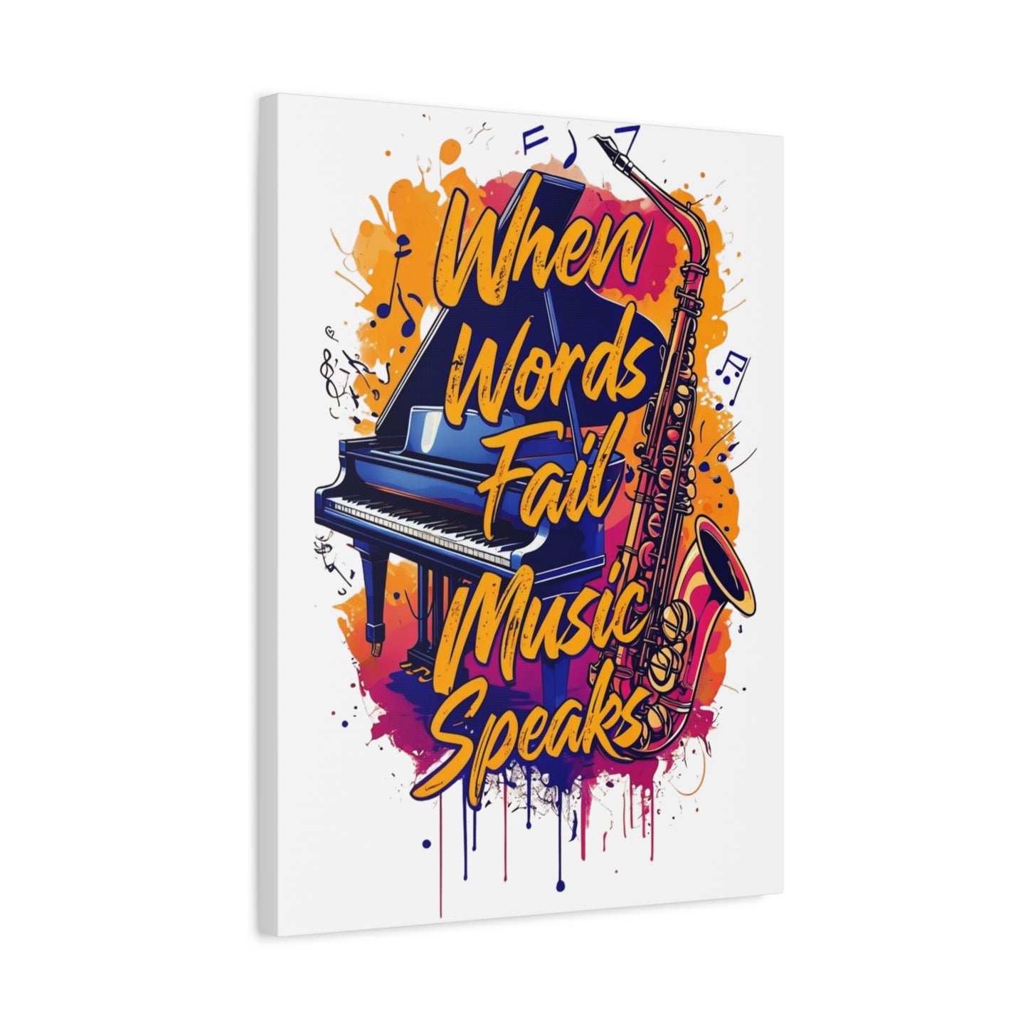 "When Words Fail..." Matte Canvas, Stretched, 1.25"