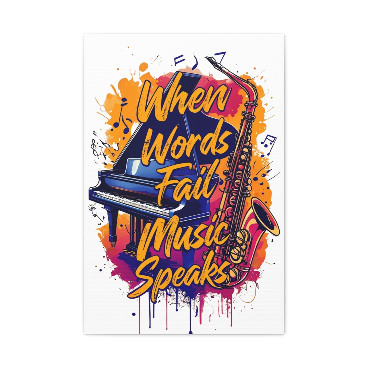 "When Words Fail..." Matte Canvas, Stretched, 1.25"