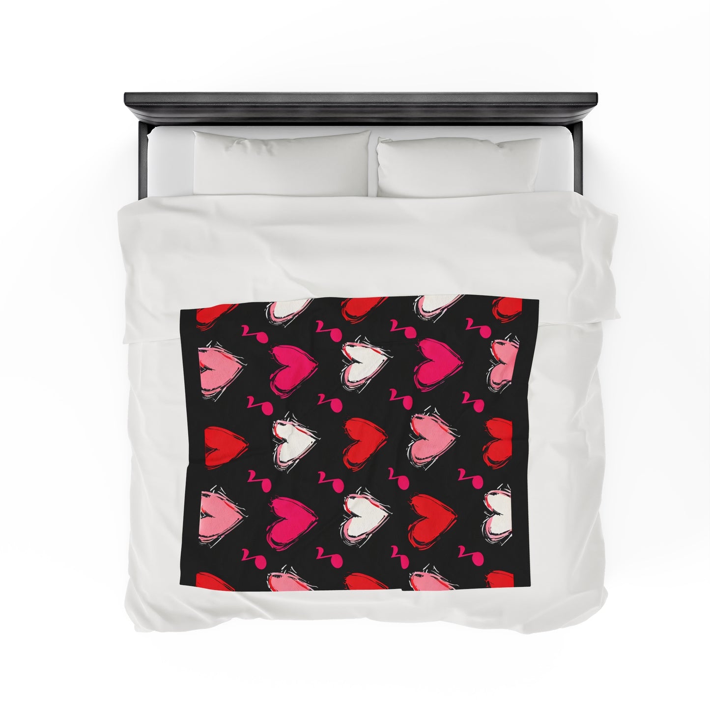 "Love and Music" Velveteen Plush Blanket