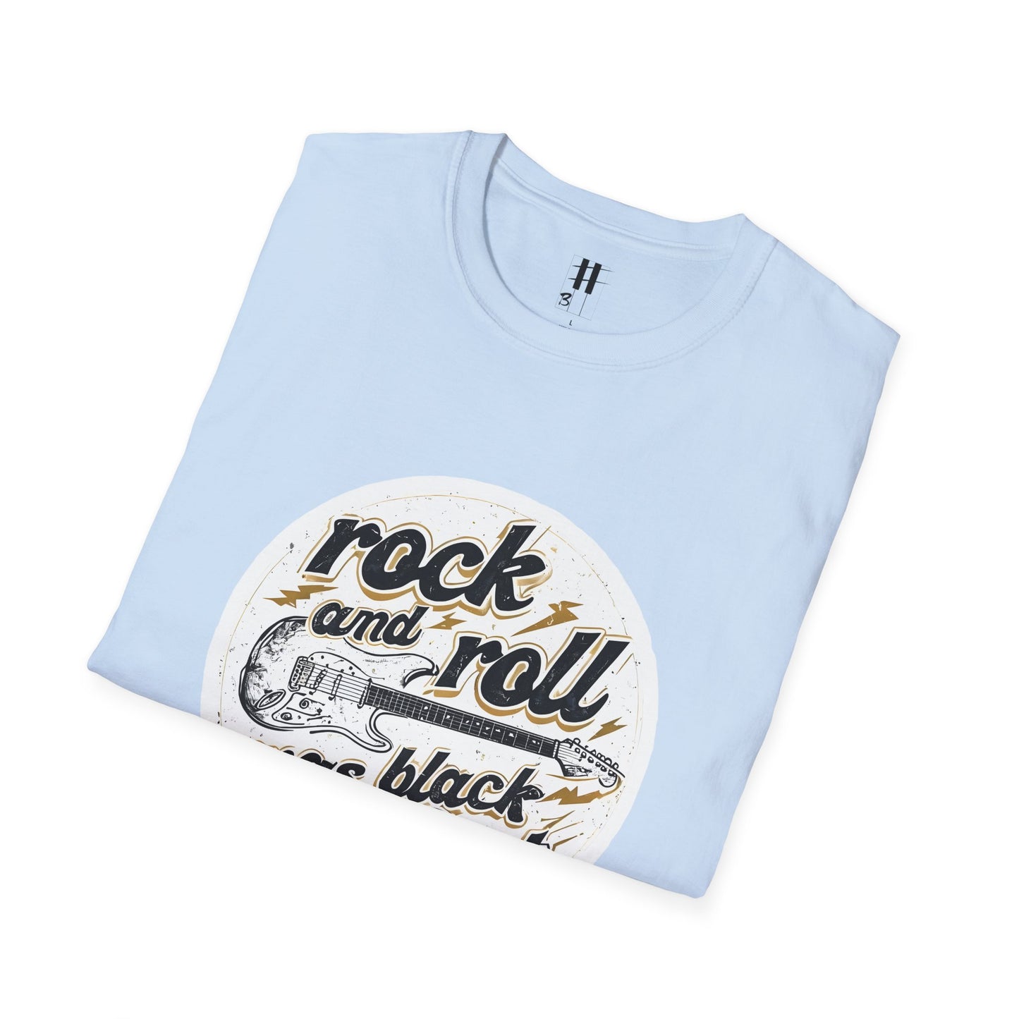 Rock and Roll Unisex Softstyle T-Shirt - Vintage Guitar Design