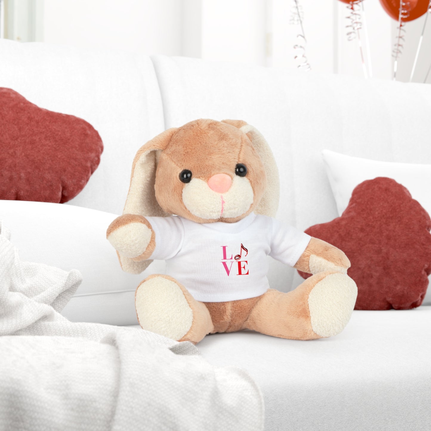 "L.O.V.E M.U.S.I.C" Plush Toy with T-Shirt