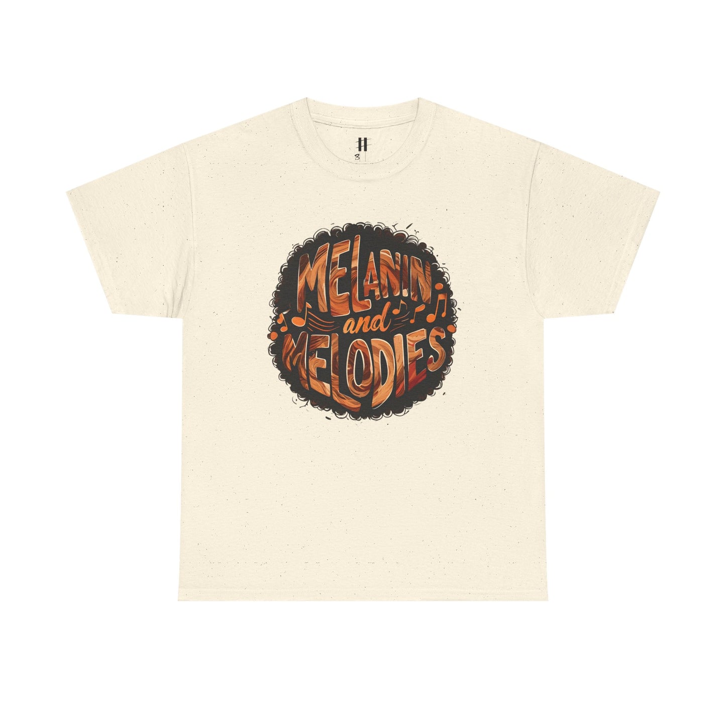 Melanin and Melodies Unisex Heavy Cotton Tee | Comfortable Music Vibe Shirt