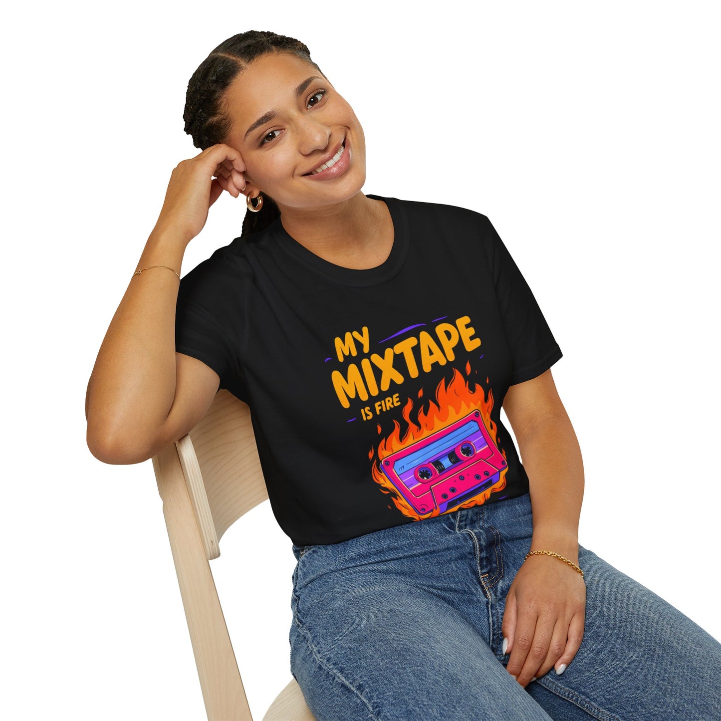 Retro Fire Mixtape Unisex Softstyle T-Shirt