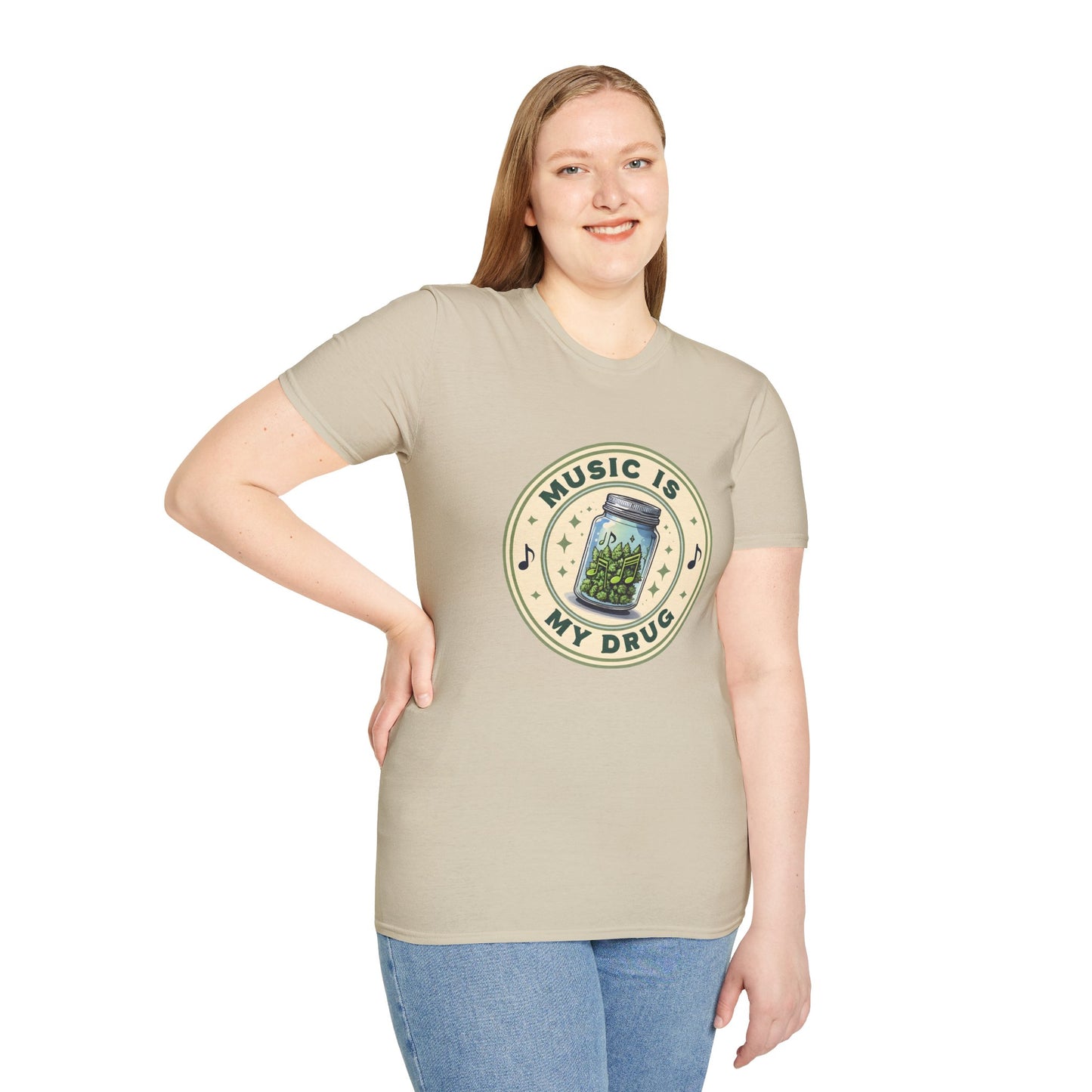 Music Is My Drug Unisex Softstyle T-Shirt - Comfy Tee for Music Lovers