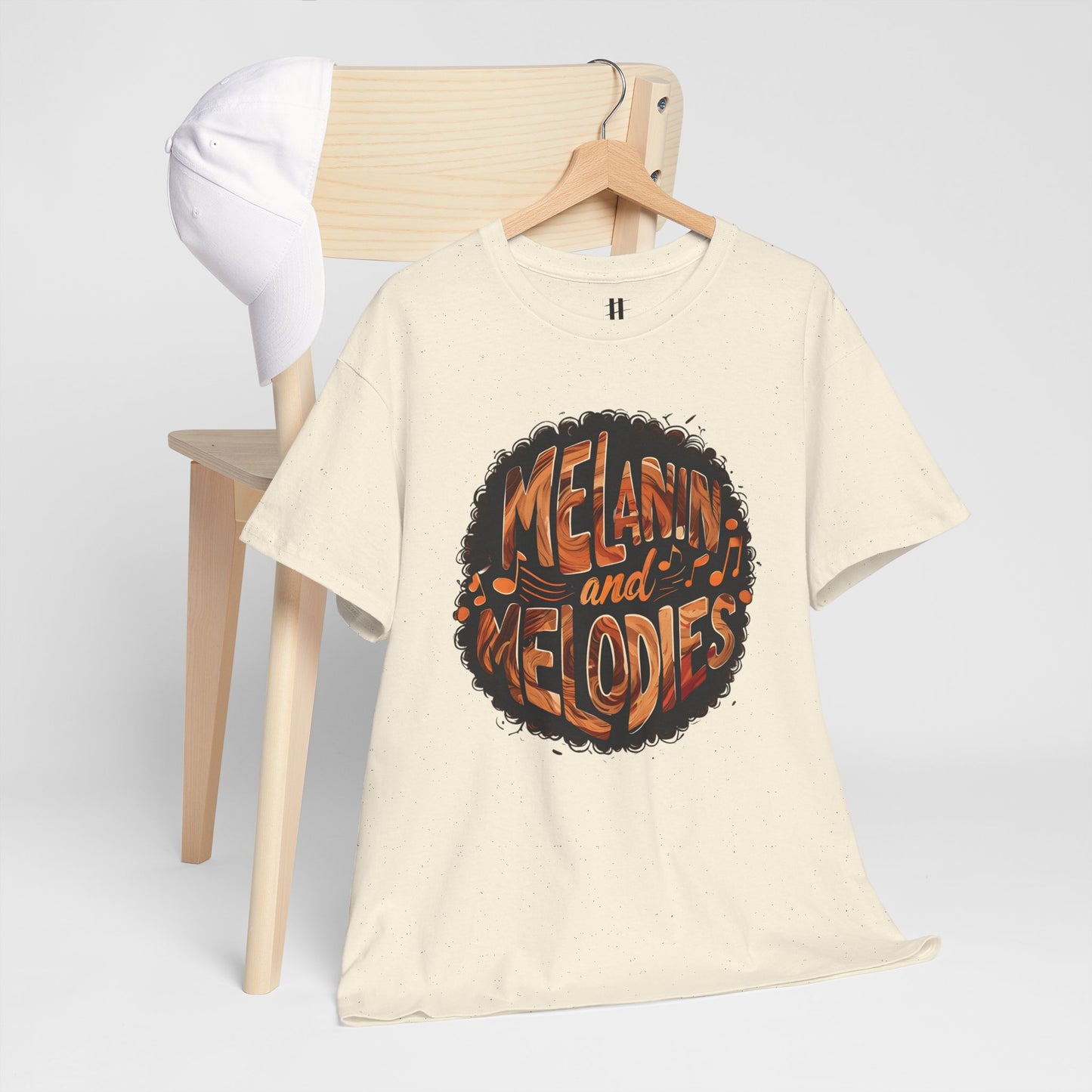 Melanin and Melodies Unisex Heavy Cotton Tee | Comfortable Music Vibe Shirt