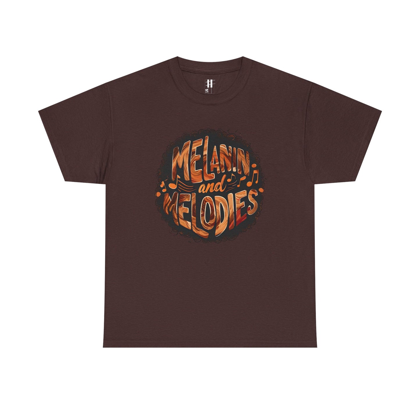 Melanin and Melodies Unisex Heavy Cotton Tee | Comfortable Music Vibe Shirt