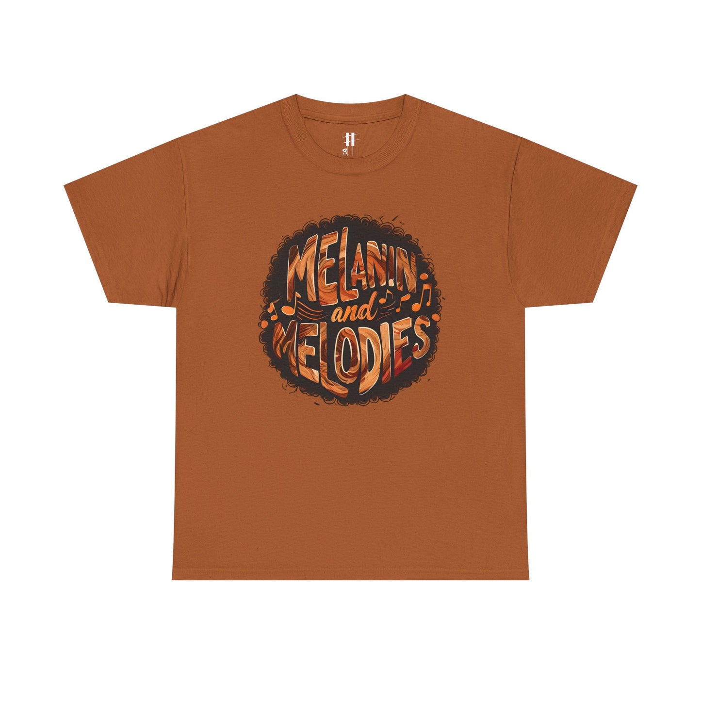 Melanin and Melodies Unisex Heavy Cotton Tee | Comfortable Music Vibe Shirt