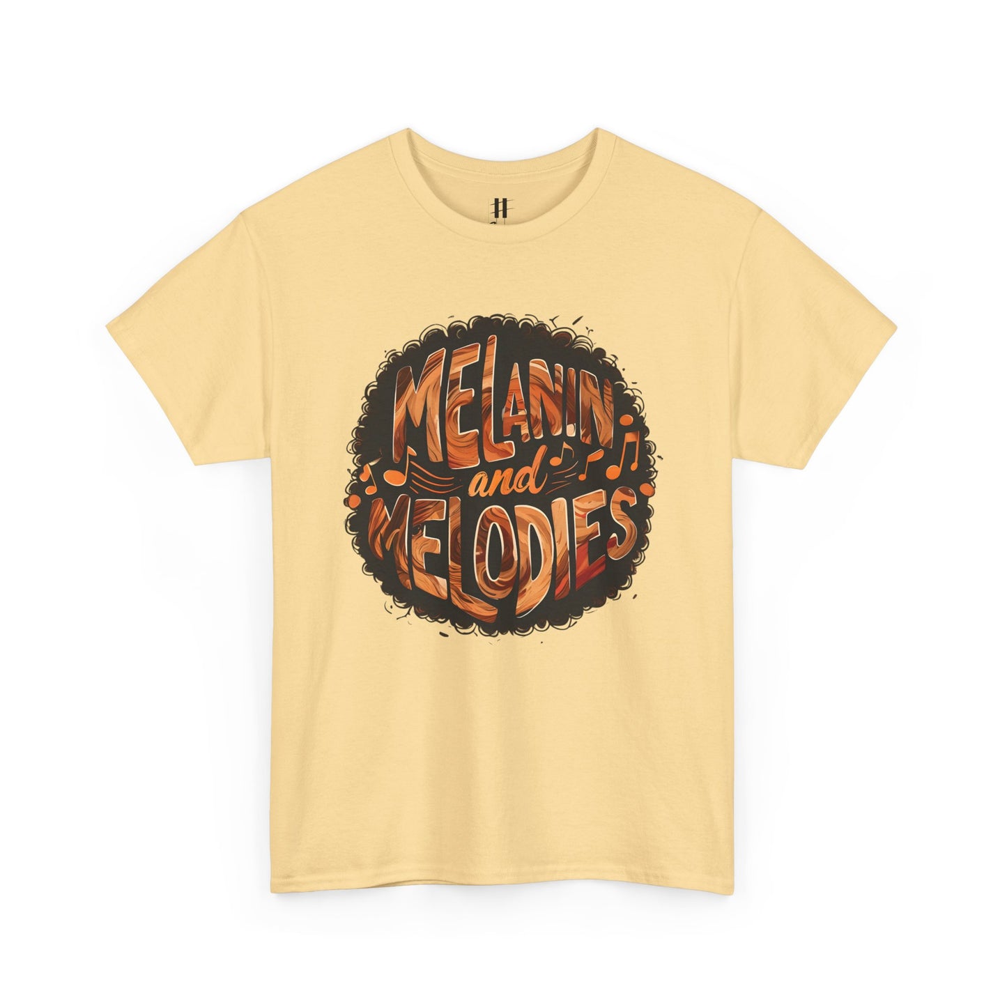 Melanin and Melodies Unisex Heavy Cotton Tee | Comfortable Music Vibe Shirt