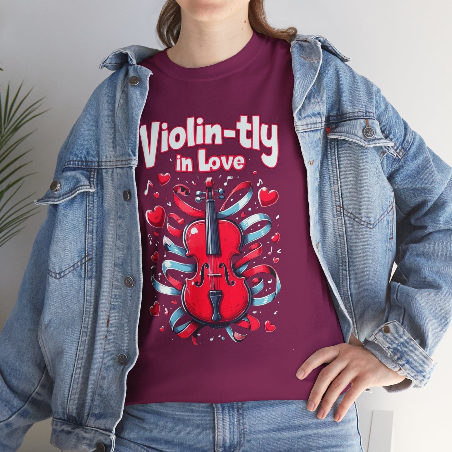 Violin-tly in Love Unisex Heavy Cotton Tee