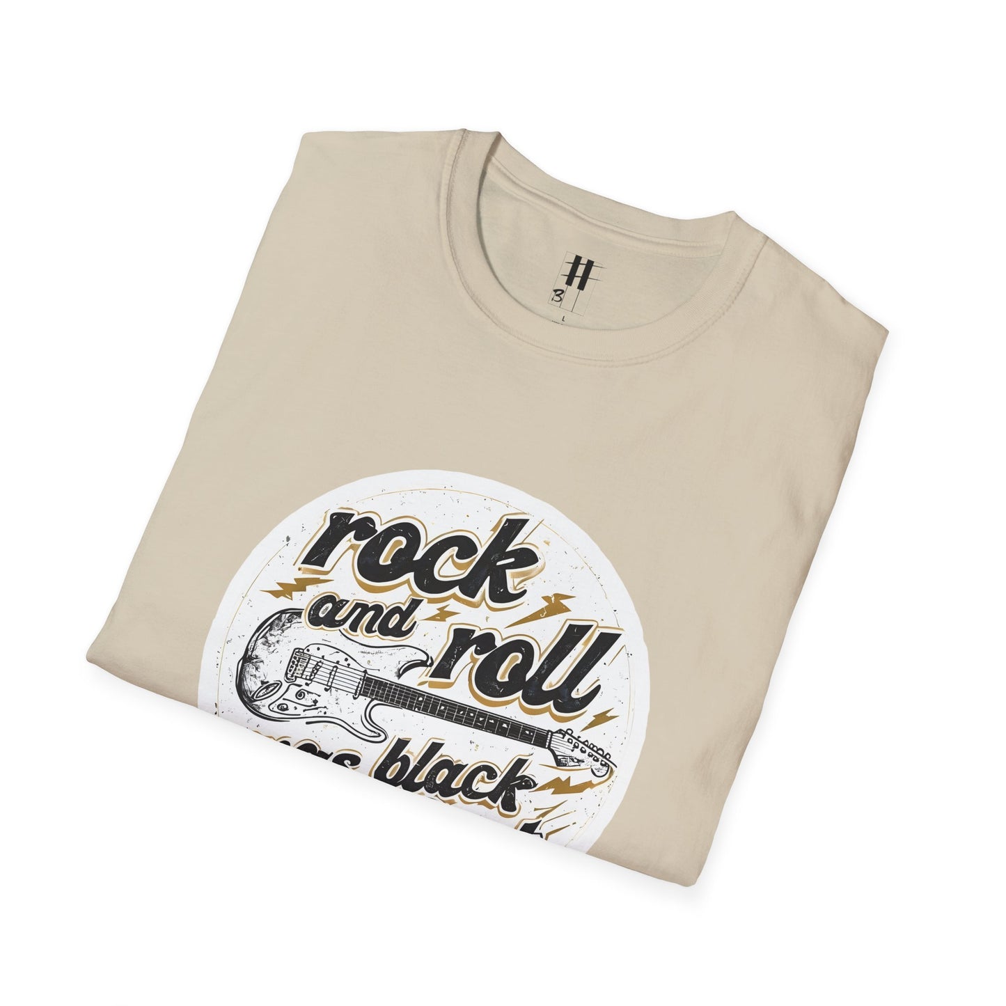 Rock and Roll Unisex Softstyle T-Shirt - Vintage Guitar Design