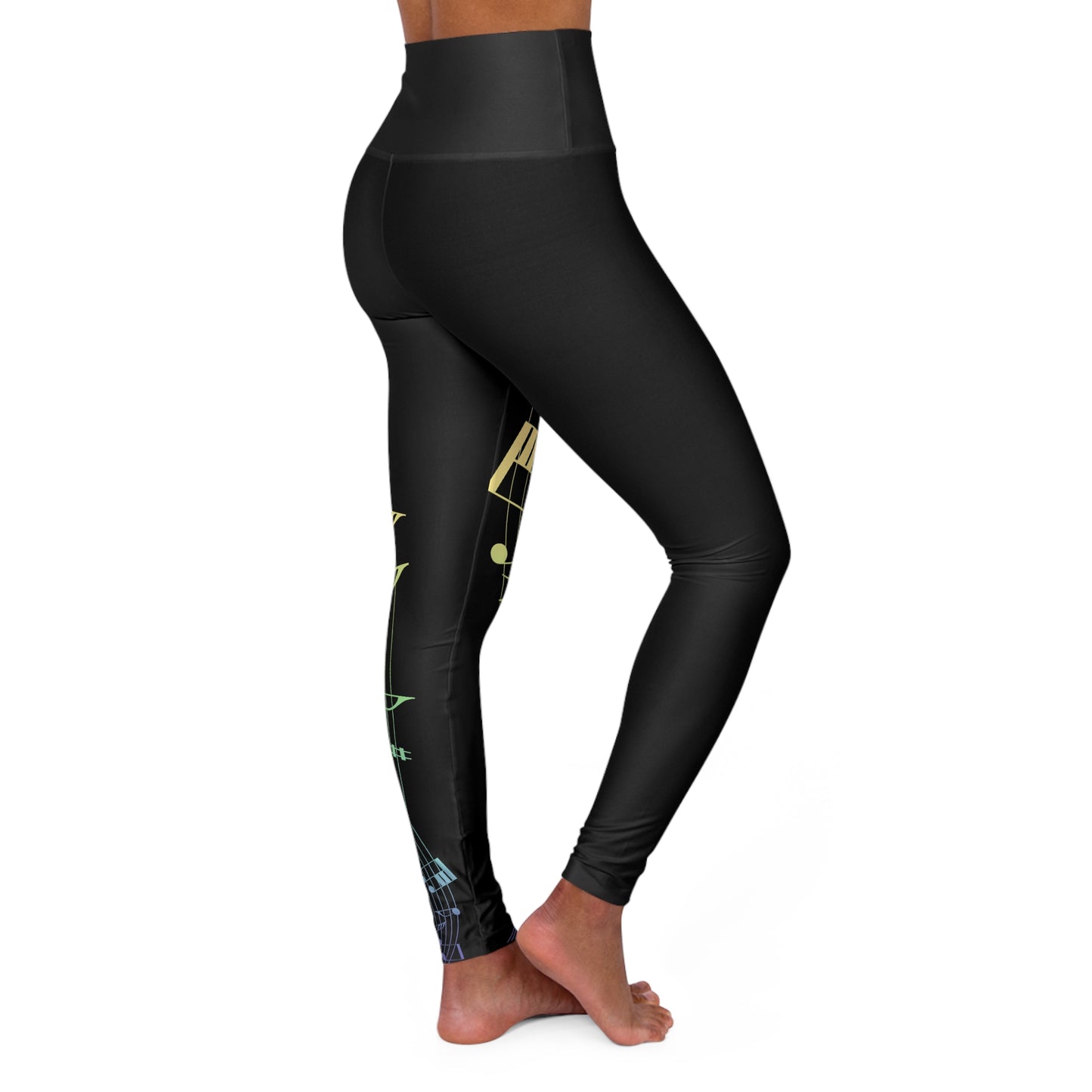 Music Lover High Waisted Yoga Leggings (AOP)