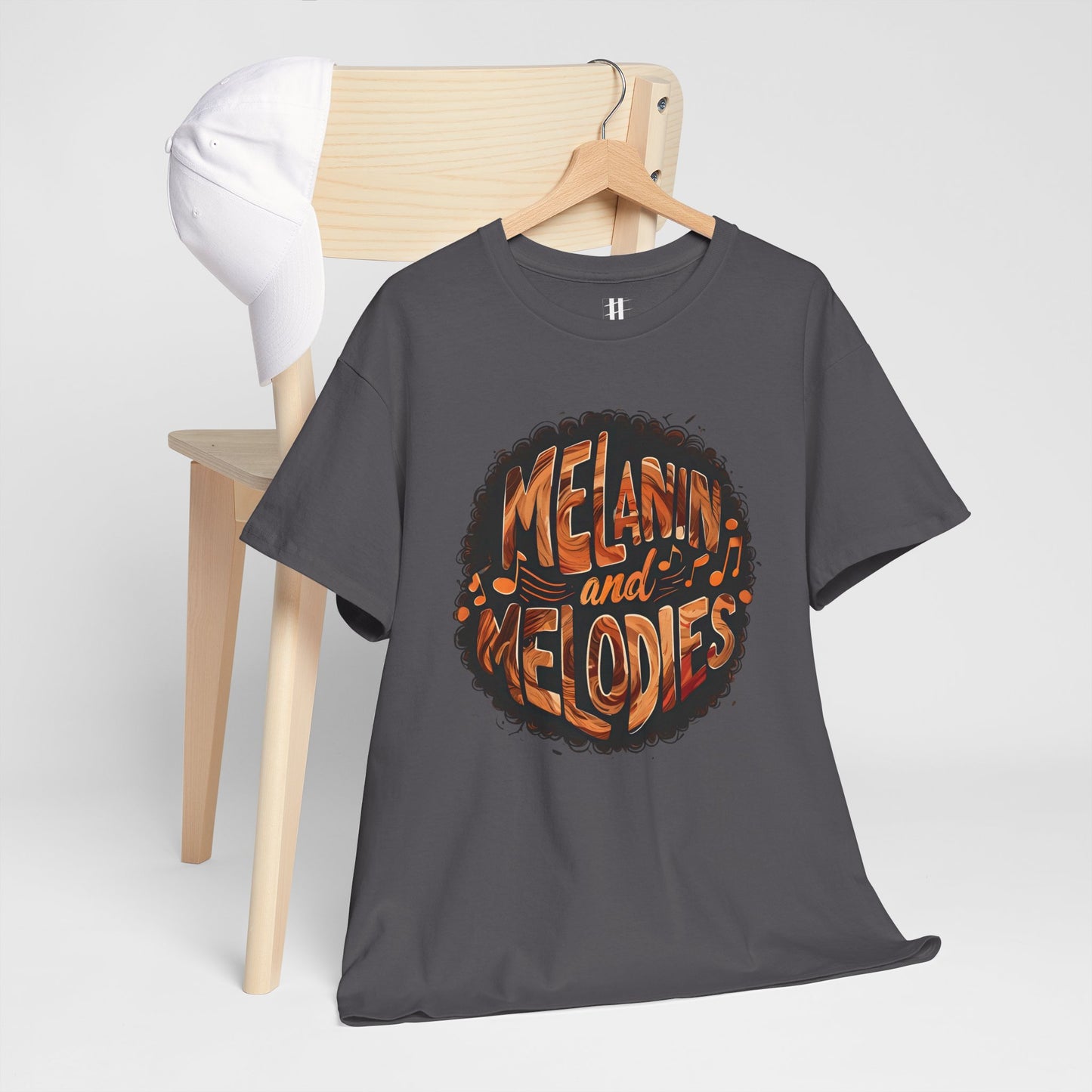 Melanin and Melodies Unisex Heavy Cotton Tee | Comfortable Music Vibe Shirt