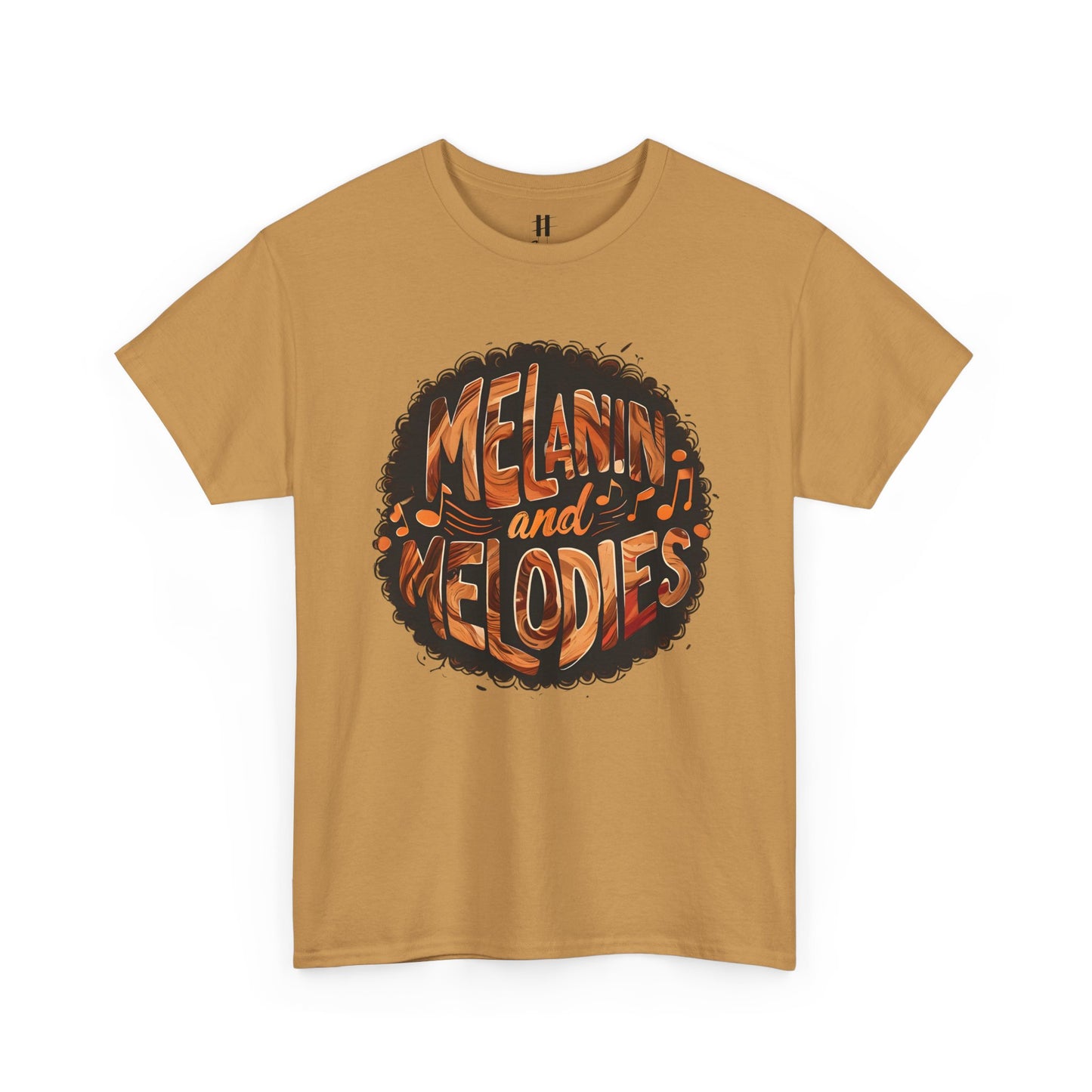 Melanin and Melodies Unisex Heavy Cotton Tee | Comfortable Music Vibe Shirt