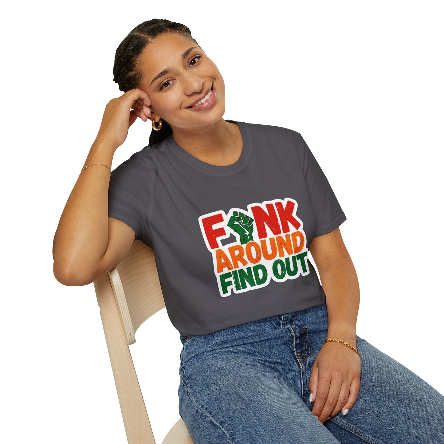 Funk Around Find Out Unisex Softstyle T-Shirt